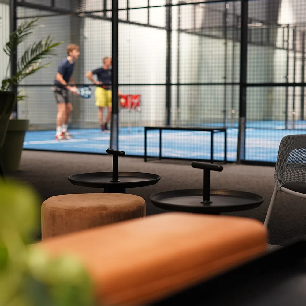 Inredning Sjöbo Padelcenter Inredningsdetaljer i en padelhall